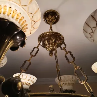 Lámpara de techo 6 luces y plafón