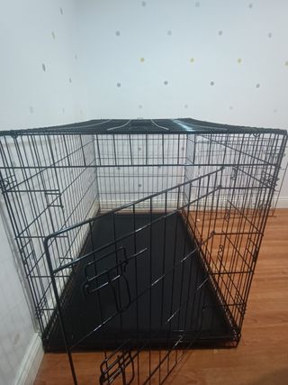 Jaula transporte metálica plegable perros