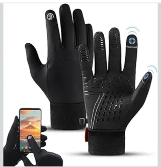 Guantes Invierno Táctiles Negros Nuevos