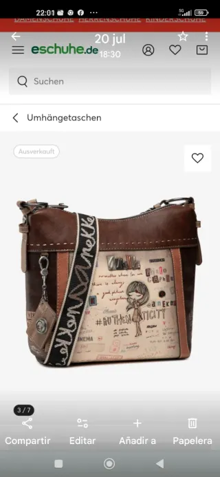 Bolso ANIKA Marrón Multicolor Como Nuevo