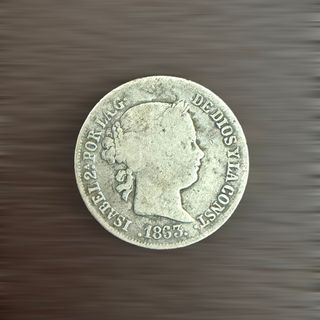 2 Reales Isabel II 1863 Sevilla