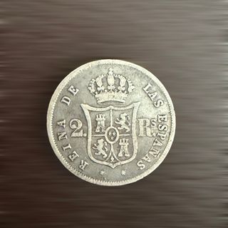 2 Reales Isabel II 1863 Sevilla