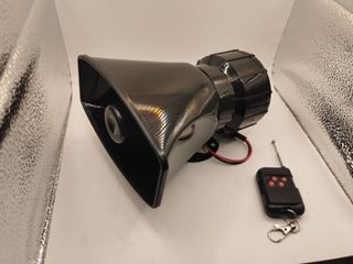 Sirena 12V 100W con Mando RF y Sonidos