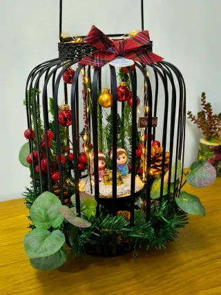 Presépio Decorativo Gaiola Natal