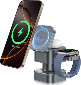 Estación de carga inductiva con MagSafe 3 en 1