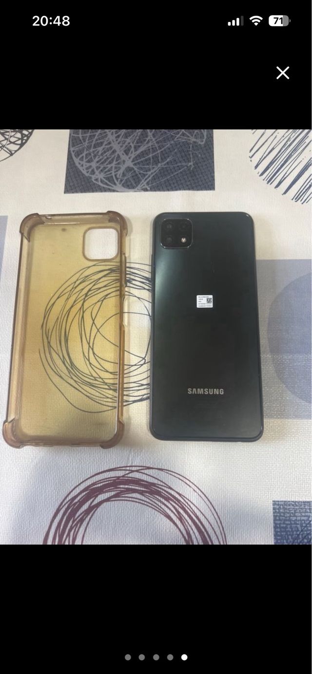 Samsung A22 Negro + Funda Transparente