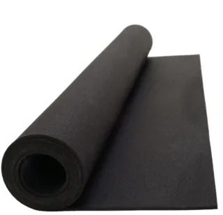 Rollo suelo caucho antivibración negro