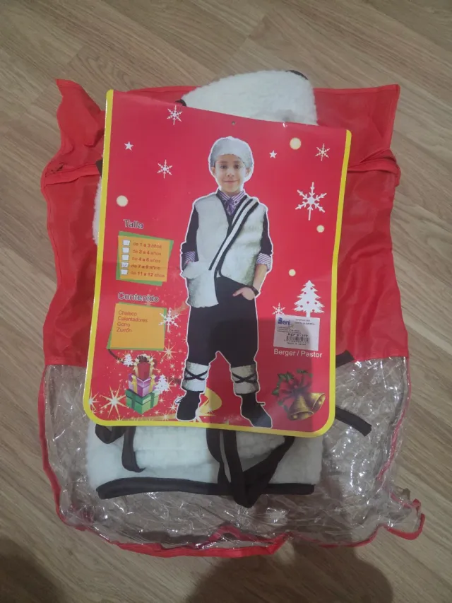 Disfraz de pastor para niño talla 7-9 años