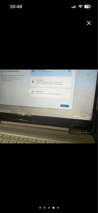 HP Chromebook bianco e argento