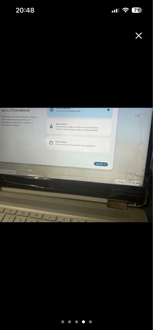 HP Chromebook Plata y Blanco