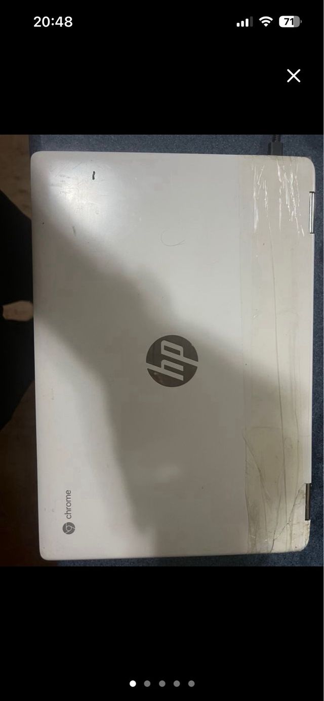 HP Chromebook Plata y Blanco