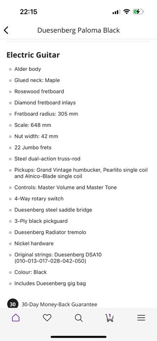 Duesenberg Paloma Custom Roja