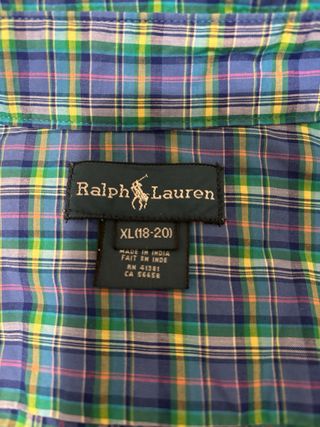 Camisa Ralph Lauren talla XL niño(18-20años)