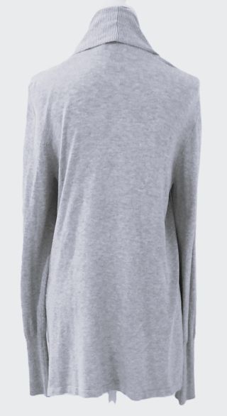 Chaqueta gris lisa, manga larga