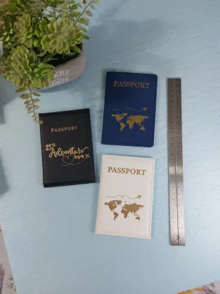 Set 3 Porta Passaporto Unisex Nuovi