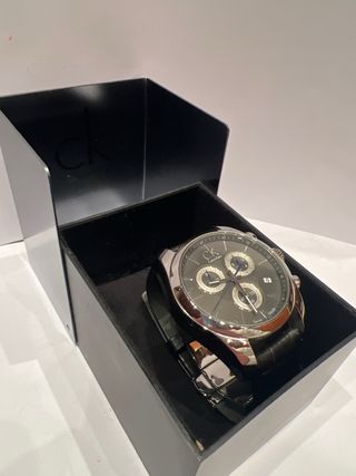 Reloj Calvin Klein Cronógrafo Negro y Plateado