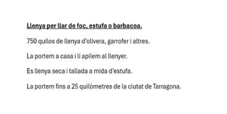 Llenya portada a casa i apilada.