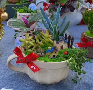 Mini Presépio Decorativo em Caneca