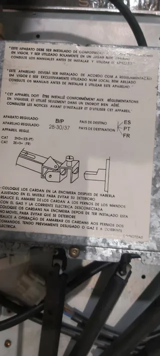 Cocina de gas 4 fuegos