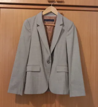 Chaqueta blazer gris Zara Talla L