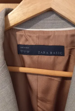 Chaqueta blazer gris Zara Talla L