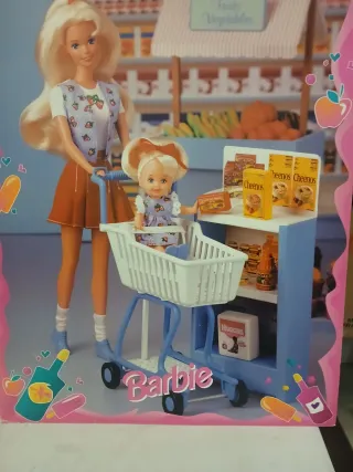 Cartel Publicitario Barbie y Shelly Años 90 raro
