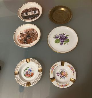 Platillos de porcelana decorados