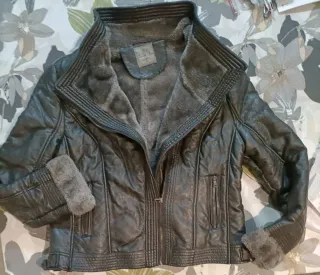 Cazadora Piel Mujer Roberto Bassi Gris