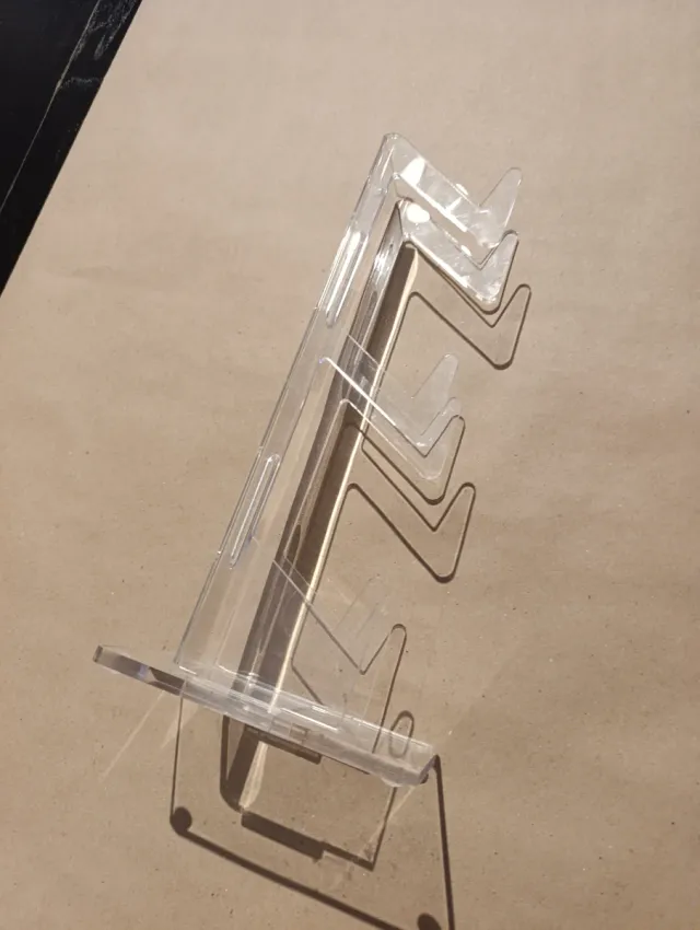 Soporte de metacrilato para 3 mandos