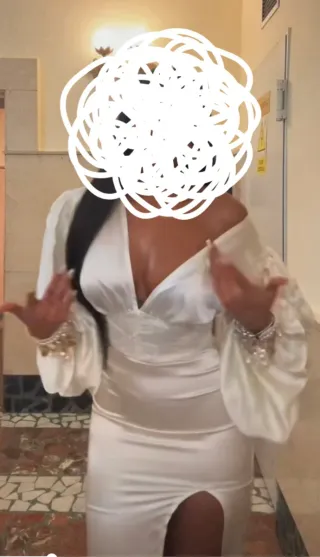 Vestido fiesta blanco talla S-M