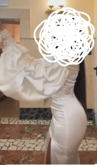 Vestido fiesta blanco talla S-M