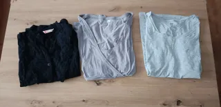 Lote de: 2 Camisetas premamá y 1 blusa.