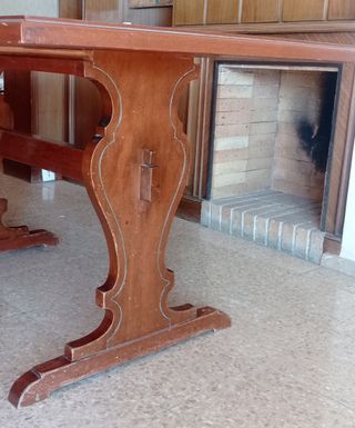 Mesa grande comedor con 2 extensiones (261X85cm)
