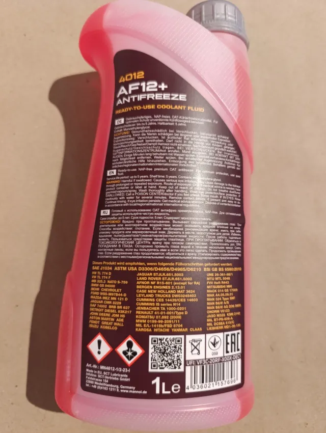 Refrigerante AF12, Liquid Moly, Limpiador Radiado