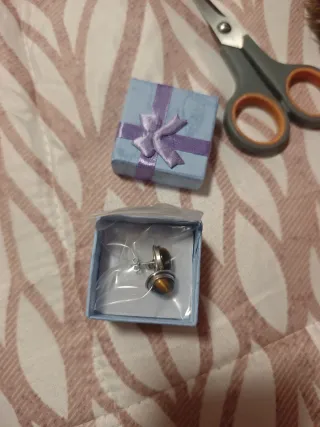 Pendientes Ojo de Tigre y Plata