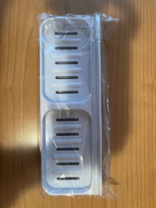 Porta spugne doppio lavello bianco