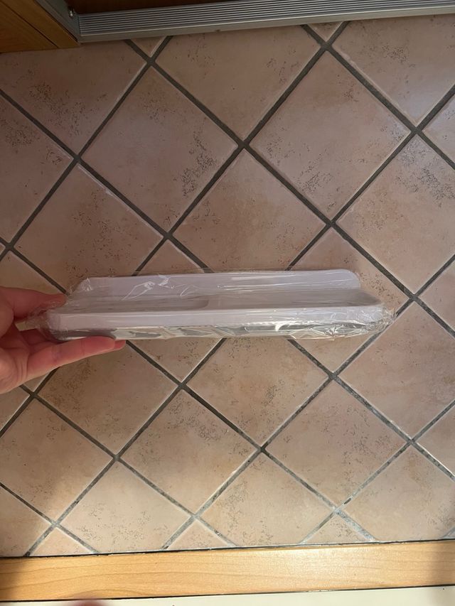 Porta spugne doppio lavello bianco