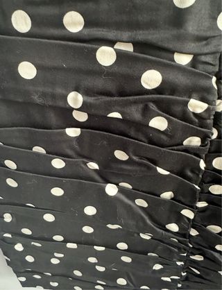 Falda Stradivarius lunares negra y blanca Talla