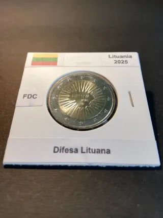 🇱🇹 2 Euro Commemorativi Lituania 2025 Difesa