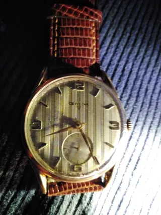 Reloj Certina Cuerda Dorado Marrón