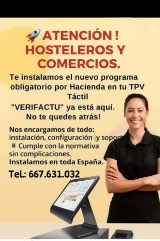 Programa Verifactu TPV Táctil Obligatorio