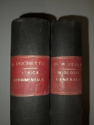 2 Libri Antichi Fisica e Biologia