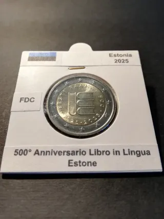🇪🇪 2 Euro Commemorativi Estonia 2025 Libro FDC