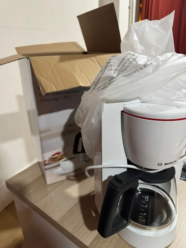 Cafetera Bosch con jarra de cristal