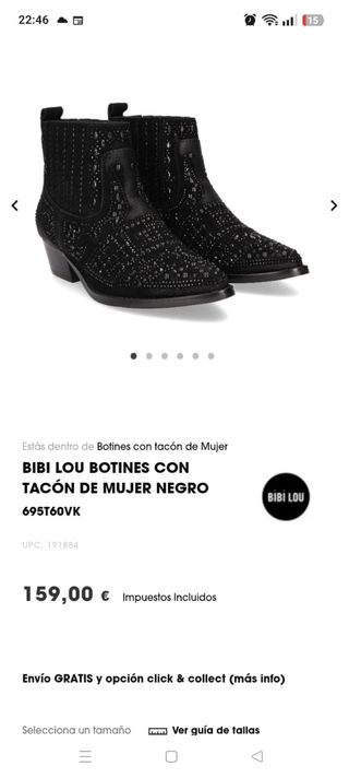 Botines Bibi Lou negros mujer