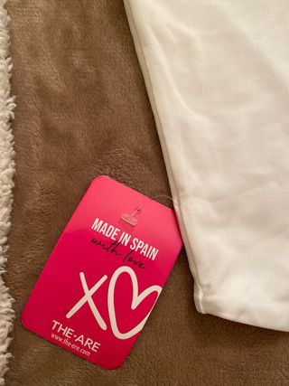 Top The Are Talla Única Blanco Lentejuelas