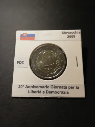 🇸🇰 2 Euro Commemorativi Slovacchia 2009 Libertà