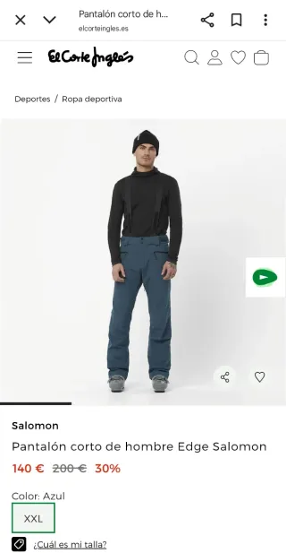 Pantalón esquí/snowboard talla S