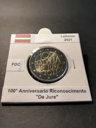 🇱🇻 2 Euro Commemorativi Lettonia 2021 De Jure