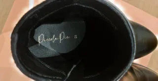 Botines negros tacón ancho talla 39.